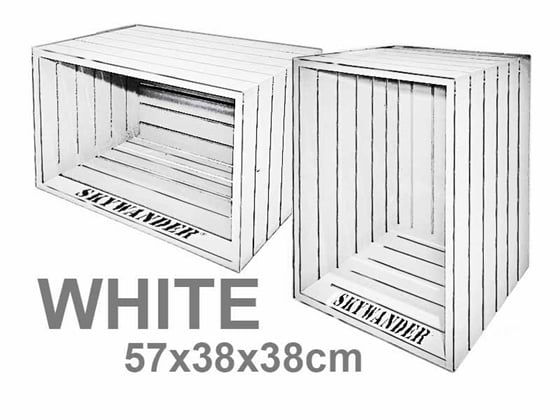 Bílá nábytková bedýnka WHITE