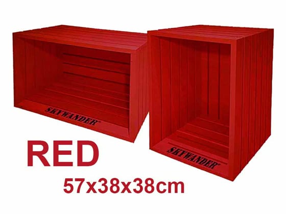 Červená nábytková bedýnka RED