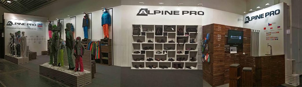 Expozice ALPINE PRO na ISPO 2017 od SKYWANDER