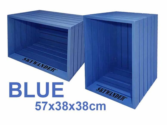 Modrá nábytková bedýnka BLUE