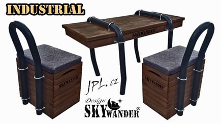 stůl INDUSTRIAL - Stůl a židle INDUSTRIAL od SKYWANDER