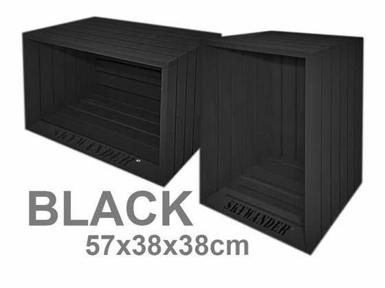 Černá nábytková bedýnka BLACK