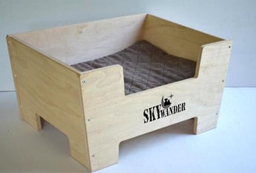 pelíšek pro psa ALBI 100x80cm - ALBI šedo-hnědá pik L