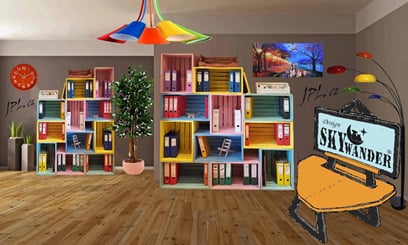 Tyrkysová nábytková bedýnka TURQUOISE - Kancelářský nábytek jako barevná stavebnice od SKYWANDER col