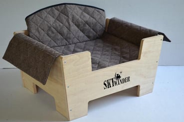 pelíšek pro psa ALBI 100x80cm - ALBI a čebraka šedo-hnědá pik L