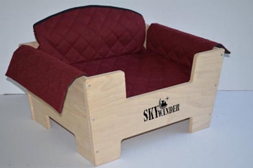 pelíšek pro psa ALBI 100x80cm - ALBI a čebraka červená pik L