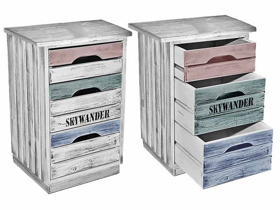 Noční stolek VINTAGE 3barvy